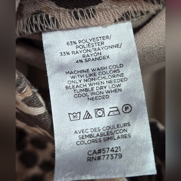 Ann Taylor Leopard Print Ankle Pants - Size 14 - Picture 6 of 6